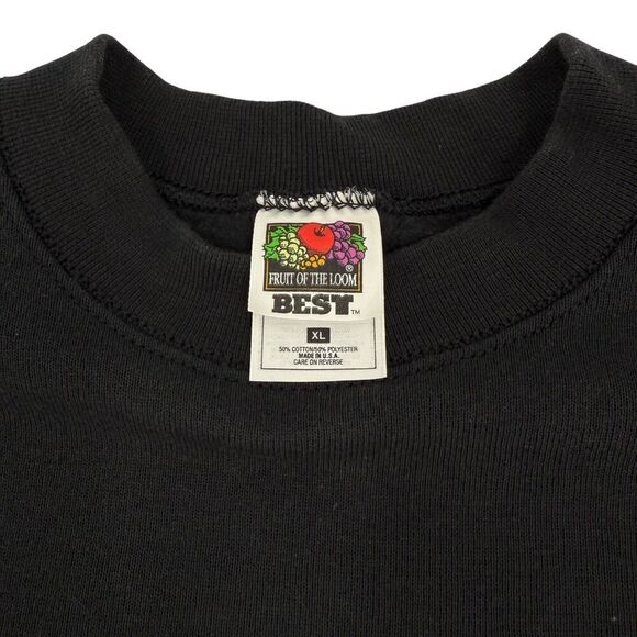 Vintage Fruit of the Loom 1993 LA Raiders x Taz Looney Tunes Sweatshirt Black XL - Picture 8 of 10